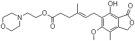 structure of CAS# 128794-94-5, 霉酚酸吗啉乙酯