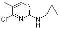 structure of CAS# 1289385-24-5, 4-氯-N-环丙基-5-甲基-2-嘧啶胺