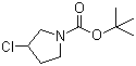 structure of CAS# 1289386-88-4, 3-Chloro-1-pyrrolidinecarboxylic acid tert-butyl ester