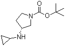 structure of CAS# 1289584-93-5, (3R)-3-(环丙基氨基)-1-吡咯烷甲酸叔丁酯