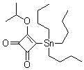 structure of CAS# 129034-70-4, 3-(1-甲基乙氧基)-4-(三丁基锡烷基)-3-环丁烯-1,2-二酮