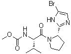 CAS # 1292836-05-5, N-[(1S)-1-[[(2S)-2-(5-Bromo-1H-imidazol-2-yl)-1-pyrrolidinyl]carbonyl]-2-methylpropyl]carbamic acid methyl ester