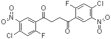 structure of CAS# 1292836-19-1, 1,4-双(4-氯-2-氟-5-硝基苯基)丁烷-1,4-二酮