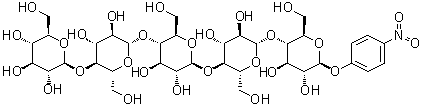 CAS # 129411-63-8, 4-Nitrophenyl O-beta-D-glucopyranosyl-(1→4)-O-beta-D-glucopyranosyl-(1→4)-O-beta-D-glucopyranosyl-(1→4)-O-beta-D-glucopyranosyl-(1→4)-beta-D-glucopyranoside