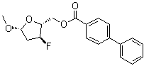 CAS # 129468-51-5, Methyl 2,3-dideoxy-3-fluoro-beta-D-erythro-pentofuranoside [1,1'-biphenyl]-4-carboxylate