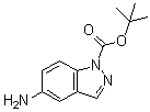 structure of CAS# 129488-10-4, tert-Butyl 5-amino-1H-indazole-1-carboxylate