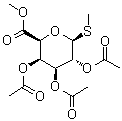 structure of CAS# 129541-34-0, 甲基 1-硫代-beta-D-半乳吡喃糖苷酸甲酯三乙酸酯