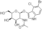 structure of CAS# 129572-48-1, 5-Bromo-4-chloro-3-indolyl-N-acetyl-beta-D-galactosaminide