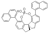 structure of CAS# 1297613-73-0, (11aR)-10,11,12,13-四氢-5-羟基-3,7-二-1-萘基-二茚并[7,1-de:1',7'-fg][1,3,2]二氧磷杂八环-5-氧化物