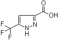 structure of CAS# 129768-28-1, 5-(Trifluoromethyl)-1H-pyrazole-3-carboxylic acid