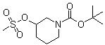 structure of CAS# 129888-60-4, 3-(甲基磺酰基氧基)哌啶-1-羧酸叔丁酯