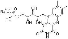structure of CAS# 130-40-5, Riboflavin-5-phosphate sodium