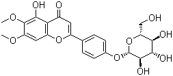 CAS # 13020-19-4, Cirsimarin, 2-[4-(beta-D-Glucopyranosyloxy)phenyl]-5-hydroxy-6,7-dimethoxy-4H-1-benzopyran-4-one