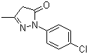 structure of CAS# 13024-90-3, 1-(4-Chlorophenyl)-3-methyl-2-pyrazolin-5-one