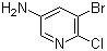 structure of CAS# 130284-53-6, 2-Chloro-3-bromo-5-aminopyridine