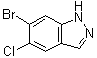 structure of CAS# 1305208-02-9, 6-溴-5-氯-1H-吲唑