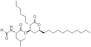 structure of CAS# 130793-27-0, N-Formyl-L-Leucine (3S,4R,6S)-3-hexyltetrahydro-2-oxo-6-undecyl-2H-pyran-4-yl ester