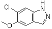 structure of CAS# 13096-98-5, 6-氯-5-甲氧基-1H-吲唑