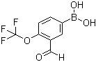 structure of CAS# 1310383-91-5, [3-甲酰基-4-(三氟甲氧基)苯基]硼酸