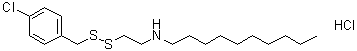 structure of CAS# 13116-77-3, N-[2-[[(4-氯苯基)甲基]二硫基]乙基]-1-癸烷胺盐酸盐