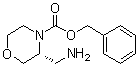 structure of CAS# 1312161-62-8, (3R)-3-(氨基甲基)-4-吗啉羧酸苄酯
