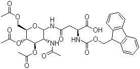 CAS 登录号：131287-39-3, N-(9-芴甲氧羰基)-N'-(2-乙酰氨基-2-脱氧-3,4,6-三-O-乙酰基-beta-D-吡喃葡萄糖基)-L-天冬酰胺