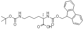 structure of CAS# 1315449-94-5, N6-[叔丁氧羰基]-N2-[芴甲氧羰基]-2-甲基-D-赖氨酸