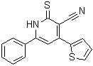 CAS # 131841-89-9, 1,2-Dihydro-6-phenyl-4-(2-thienyl)-2-thioxo-3-pyridinecarbonitrile