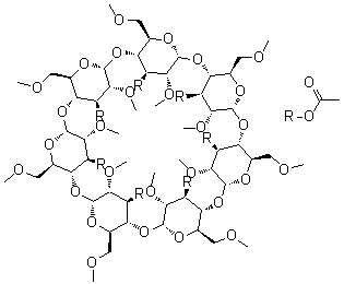 structure of CAS# 131889-29-7, 七(3-O-乙酰基-2,6-二-O-甲基)-beta-环糊精