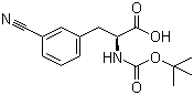 structure of CAS# 131980-30-8, Boc-L-3-氰基苯丙氨酸