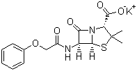 structure of CAS# 132-98-9, Penicillin V potassium salt