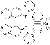 structure of CAS# 132071-87-5, Dichloro[(S)-(-)-2,2'-bis(diphenylphosphino)-1,1'-binaphthyl]ruthenium (II)