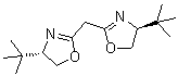 structure of CAS# 132098-54-5, Bis((4S)-4-tert-butyl-4,5-dihydrooxazol-2-yl)methane