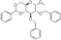 CAS 登录号：13225-19-9, 甲基 2,3-二-O-(苯基甲基)-4,6-O-(苯基亚甲基)-alpha-D-吡喃葡萄糖苷