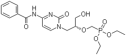 structure of CAS# 132336-36-8, P-[[(1S)-2-[4-(苯甲酰氨基)-2-氧代-1(2H)-嘧啶基]-1-(羟甲基)乙氧基]甲基]膦酸二乙酯