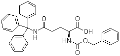structure of CAS# 132388-60-4, N-Cbz-N'-trityl-L-glutamine