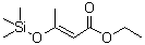 CAS # 13257-83-5, 3-(Trimethylsilyloxy)crotonic acid ethyl ester, 3-(Trimethylsilyloxy)but-2-enoic acid ethyl ester, 3-(Trimethylsilyloxy)crotonic acid ethyl ester, Ethyl 3-(trimethylsiloxy)-2-butenoate, Ethyl 3-(trimethylsilyloxy)-2-butenoate