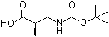 structure of CAS# 132696-45-8, (R)-3-(Boc-amino)-2-methylpropionic acid