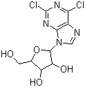 structure of CAS# 13276-52-3, 2,6-Dichloropurine riboside