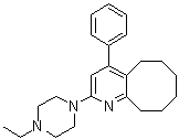 CAS # 132810-75-4, 2-(4-Ethyl-1-piperazinyl)-5,6,7,8,9,10-hexahydro-4-phenylcycloocta[b]pyridine