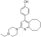 CAS 登录号：132812-29-4, 4-[2-(4-乙基-1-哌嗪基)-5,6,7,8,9,10-六氢环辛四烯并[b]吡啶-4-基]苯酚
