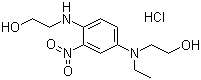 CAS 登录号：132885-85-9, 染料蓝 12, 4-[N-乙基-N-(2-羟乙基)氨基]-1-(2-羟乙基)氨基-2-硝基苯盐酸盐