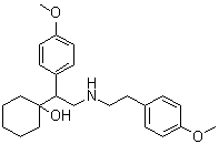 CAS # 1329795-88-1, 1-[1-(4-Methoxyphenyl)-2-[2-(4-methoxyphenyl)ethylamino]ethyl]cyclohexan-1-ol
