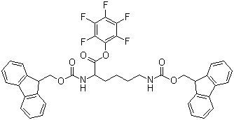 structure of CAS# 132990-14-8, N,N'-Bis[(9H-Fluoren-9-ylmethoxy)carbonyl]-L-lysine pentafluorophenyl ester