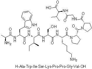CAS 登录号：1330061-09-0, L-丙氨酰-L-色氨酰-L-异亮氨酰-L-丝氨酰-L-赖氨酰-L-脯氨酰-L-脯氨酰甘氨酰-L-缬氨酸