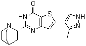 CAS # 1330782-76-7, 2-(2S)-1-Azabicyclo[2.2.2]oct-2-yl-6-(3-methyl-1H-pyrazol-4-yl)-thieno[3,2-d]pyrimidin-4(3H)-one
