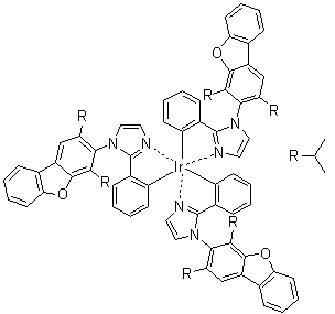 CAS 登录号：1331833-06-7, 三[2-[1-[2,4-二异丙基-3-二苯并呋喃基]-1H-咪唑-2-基]苯基]铱