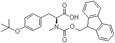 structure of CAS# 133373-24-7, O-叔丁基-N-[(9H-芴-9-基甲氧基)羰基]-N-甲基-L-酪氨酸