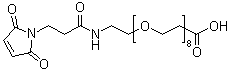 structure of CAS# 1334177-86-4, 1-Maleimido-3-oxo-7,10,13,16,19,22,25,28-octaoxa-4-aza-hentriacontan-31-oic acid