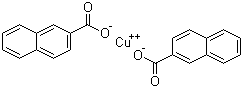 structure of CAS# 1338-02-9, Copper naphthenate